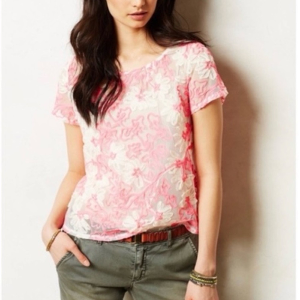 Anthropologie Meadow Rue Cherry Blossom Blouse
